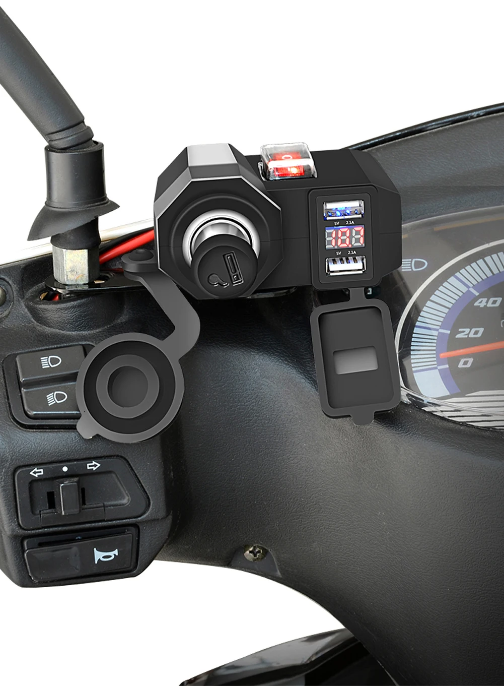 OHANEE moto rcycle USB зарядное устройство для телефона 12 В/24 В разъем прикуривателя Dual USB moto зарядное устройство светодиодный вольтметр Водонепроницаемый автомобильный стиль