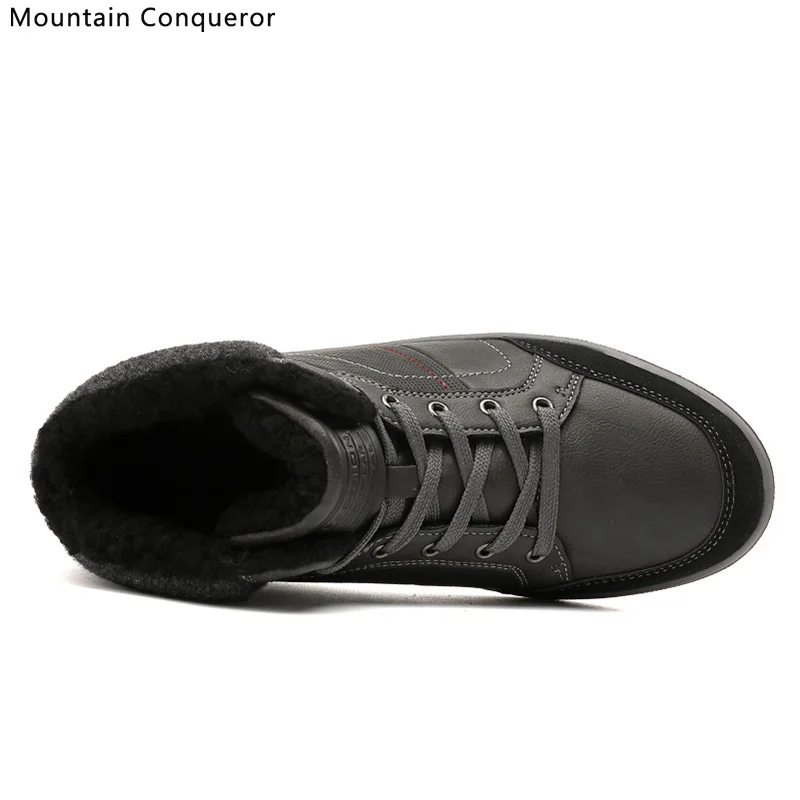 Горные завоеватели мужские ботинки из искусственной кожи уличные теплые