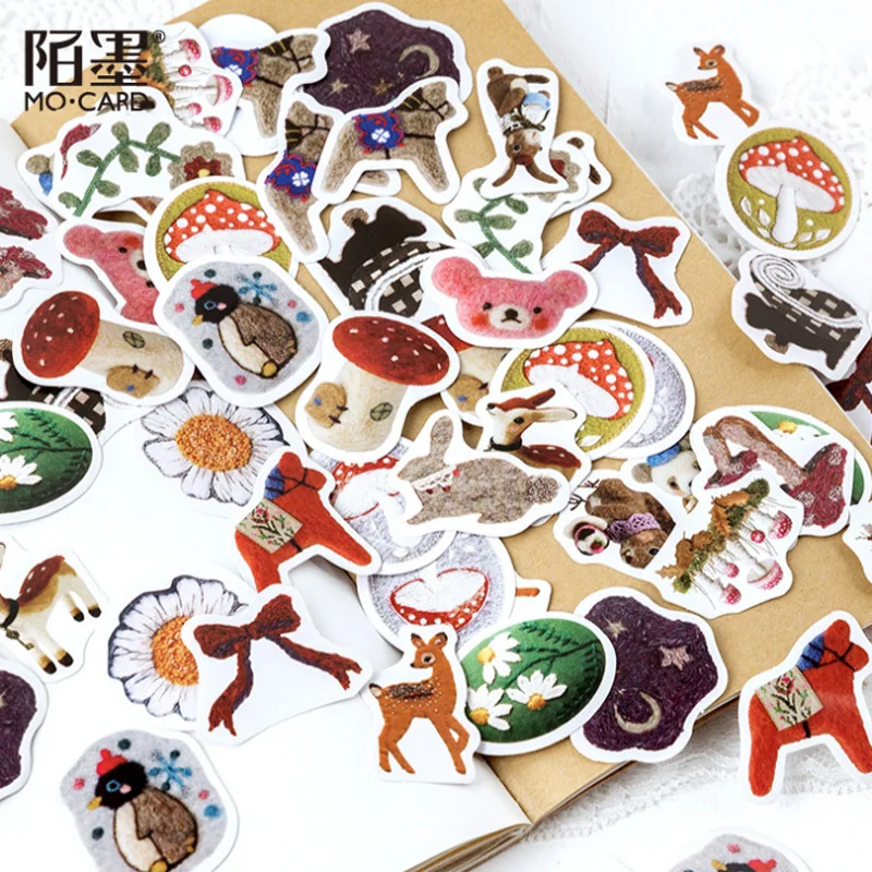 46 шт./кор. шерсть для фетра ручной работы серия музеев наклейка скрапбукинга