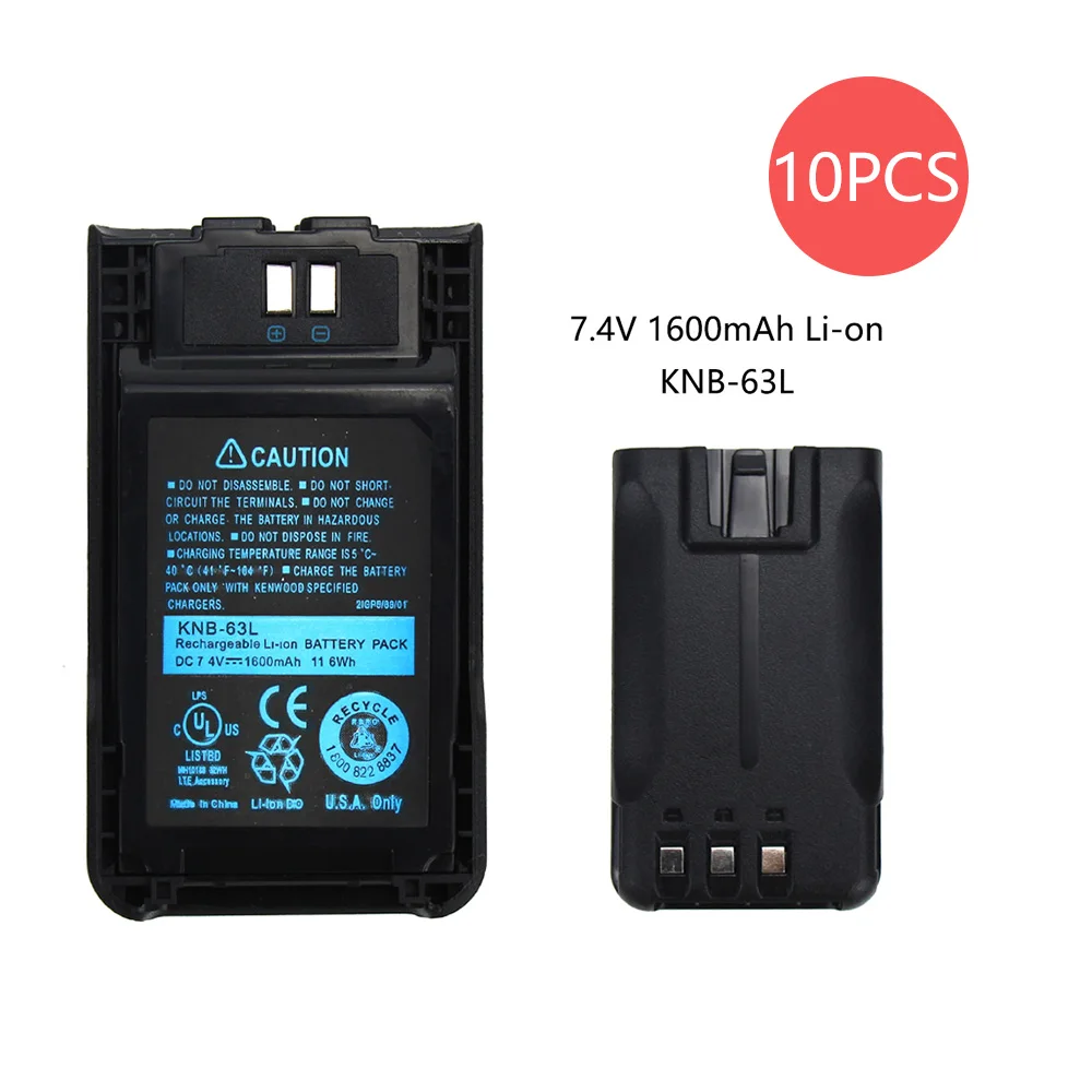 Black 10X1600 мА/ч, Батарея для Kenwood TH-K20, TH-K20A, TH-K20E, TH-K40A, TH-K40E, TK-2000E, TK-2000K, TK-2000M, TK-2000T2, TK-3000E - Цвет: Black