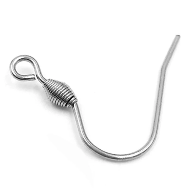 

20*21MM 50pcs/lot Colorful Stainless Steel Simple Ear Hooks Wire Clasp Earring Hooks Wires Fit DIY Ear Jewelry Making