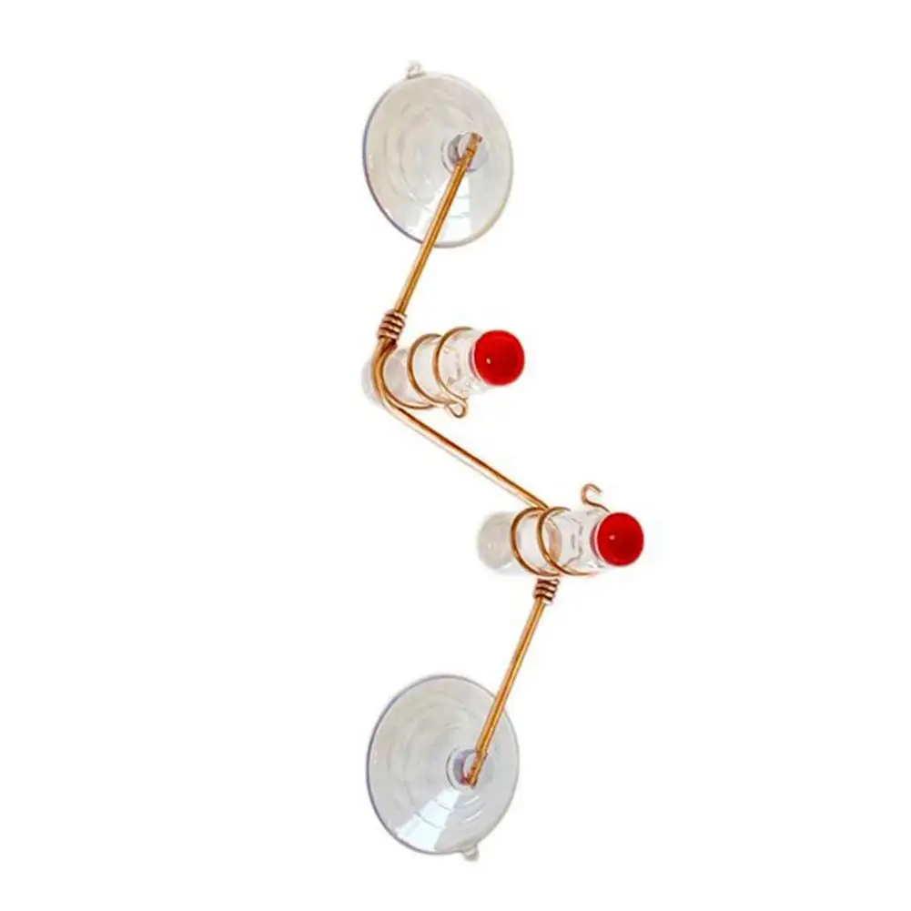 

Кормушки для Колибри для улицы, кормушки для Колибри с геометрическим креплением на окно, медная кормушка, прозрачные бутылки, украшение дл...