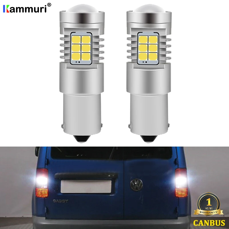 KAMMURI (2) ярко белого Нет Ошибка P21W светодиодный лампы для Volkswagen VW Caddy MK2 MK3 MK4