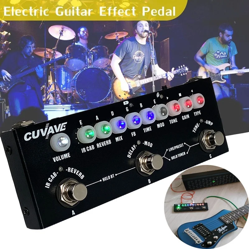 Гитарный эффектор перезаряжаемый моноблок комбинированные педали для