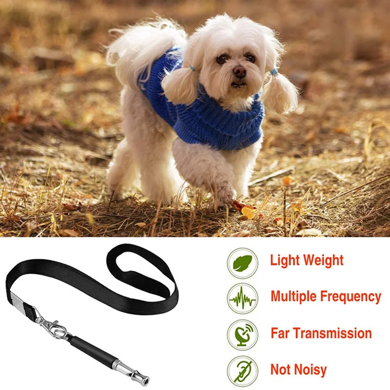 

High frequency ultrasonic whistle with lanyard to control pet barking training deterrent training whistle dog accessories