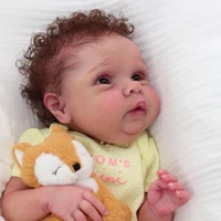 20 inch unpainted reborn doll kit miley unfinished doll parts with body and eyes soft fresh color kids doll part toys