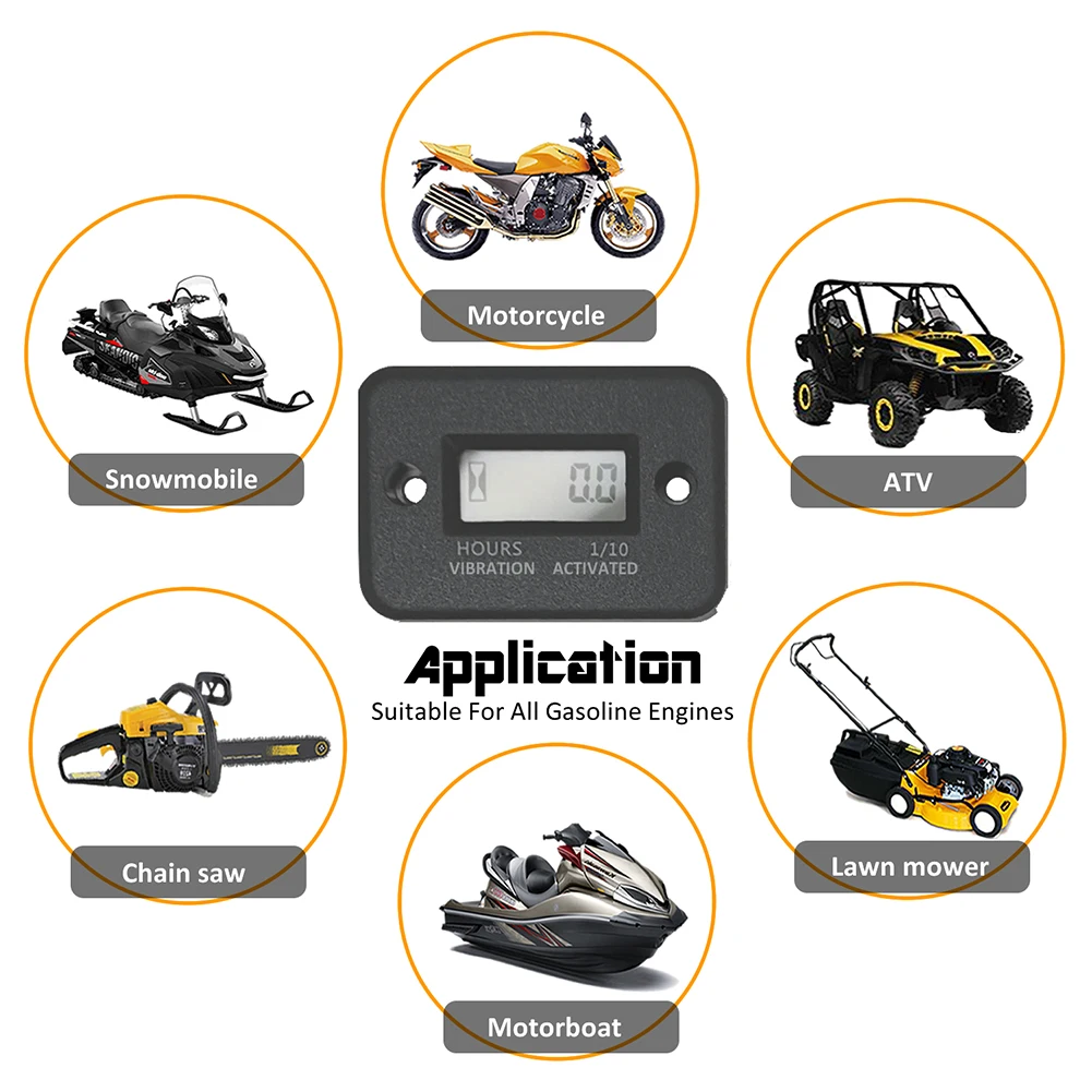 Универсальный IP68 ЖК дисплей Беспроводной тач обслуживание счетчика Тахометр для