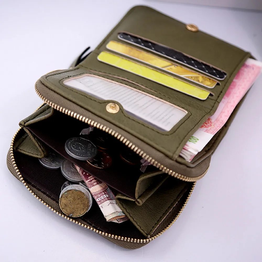 

Carteras New Fashion Women's Purse Card Holder Women Small Wallet Zipper Clutch Coin Purse Female Bag Portefeuille Femme #15