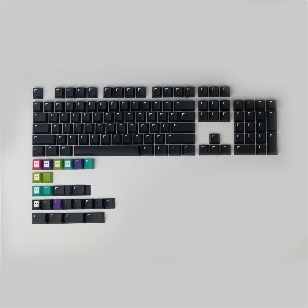 Цветные пиксельные точки GMK вишневый профиль уникальный шрифт краситель клавиши