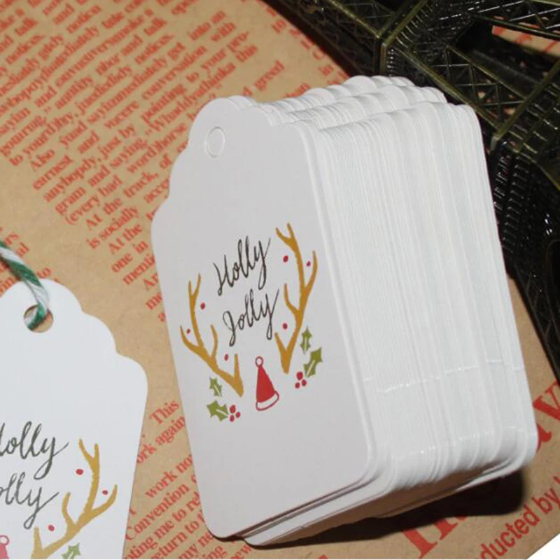 Новый 4*7 см 50 шт./компл. рождественские поделки на год и Рождество для