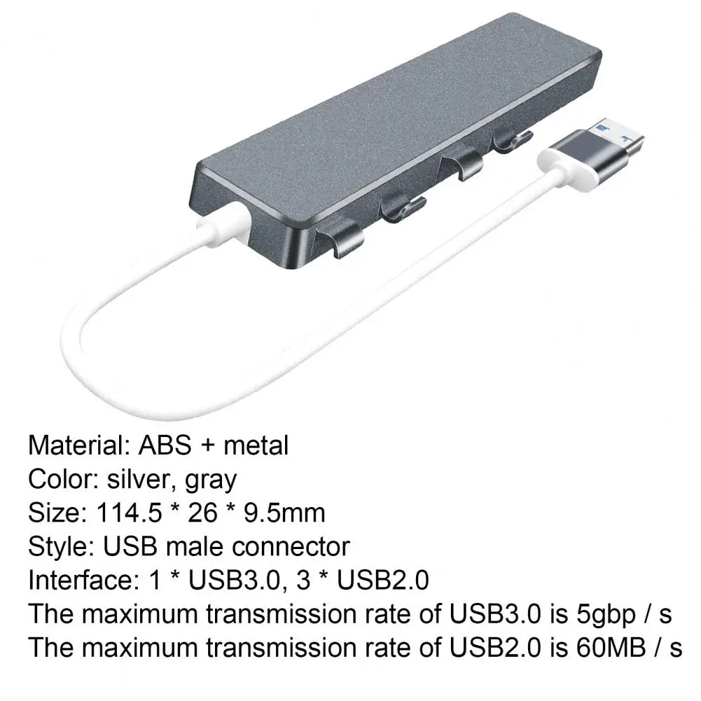 

Cable Hub 4-in-1 Type-C Power-supply Interface 4 Ports USB3.0 Expansion Dock for Laptop Accessories
