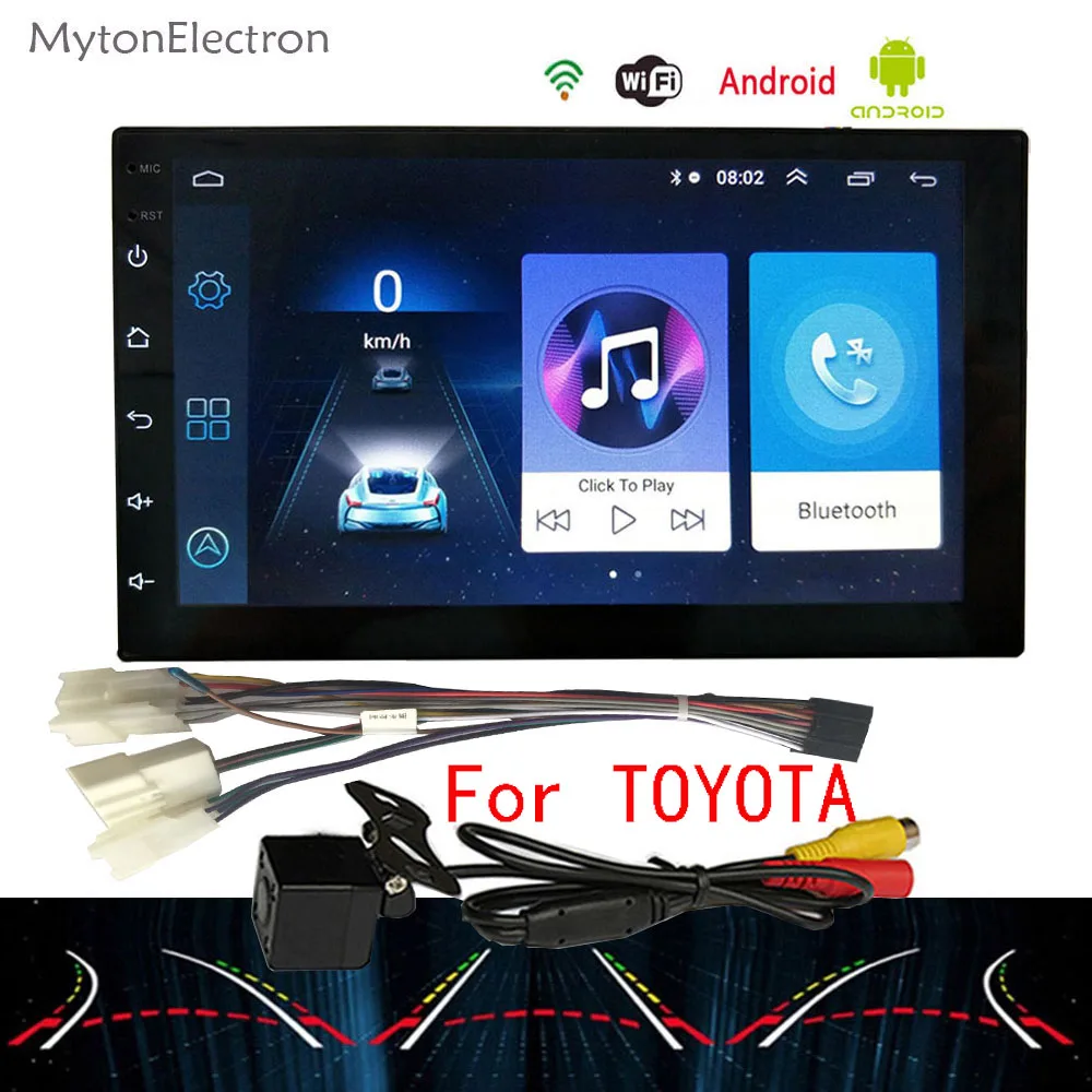 TOYOTA Dynamic cam 2Din Android стерео Bluetooth gps навигация wifi стерео видео 7 дюймов авто кран ПК настольный Универсальный Автомобильный мультимедийный плеер - Цвет: TOYOTA Dynamic cam