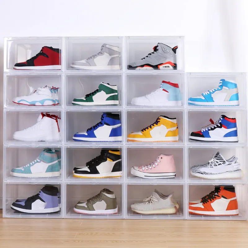 

Shoe Box Display Collection Storage Box Transparent Shoe Sneakers Storage Drawer Style Acrylic Shoe Box Storage Drawers TB Sale