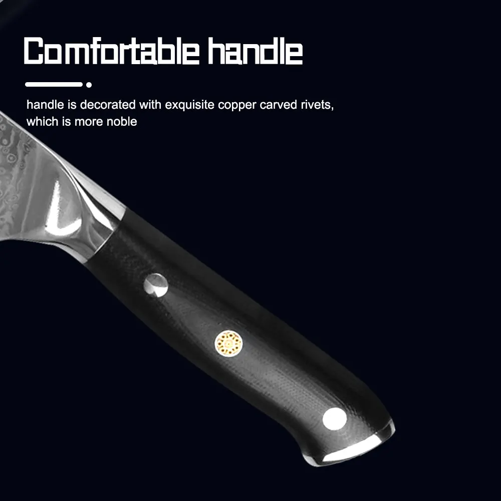 Нож шеф-повара из дамасской стали кухонные инструменты 8 дюймов с рукояткой G10