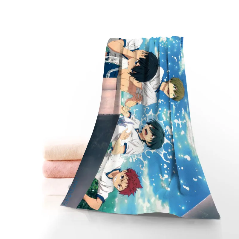 Бесплатное полотенце для плавания IWatobi Хлопковое с принтом лица из микрофибры