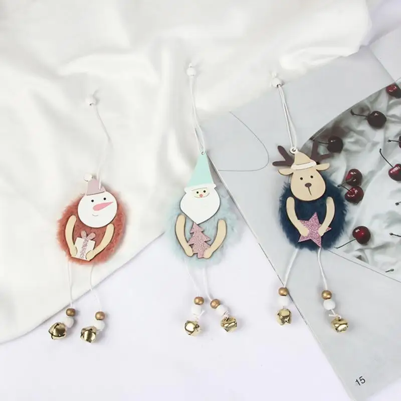 

Christmas Ornaments Wooden Felt Small Pendants Christmas Tree Scene Decoration Christmas Gifts Home Holiday DIY Decorations