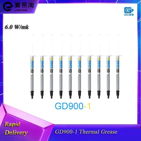 Флюоресцентная смазка GD900-1 SY1, высокопроизводительная термопаста 6,0 Вт/мК, вес нетто 1 г, флюоресцентная паста для охлаждения процессора