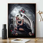 5ddiy алмазная живопись, круглая Алмазная вышивка, ужас, Череп, Алмазная мозаика, вышивка крестиком домашнее украшение с бриллиантами, подарок на Хэллоуин