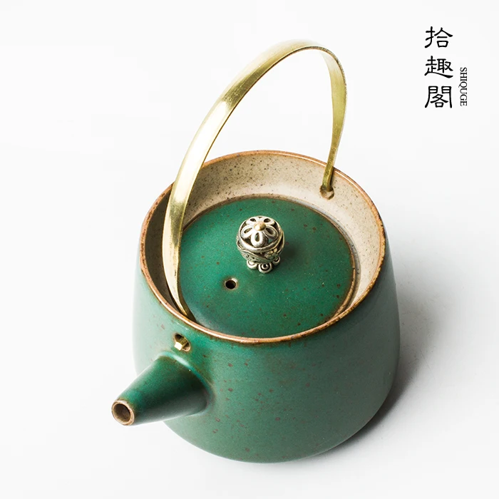 

★Цзиндэчжэнь керамический балочный чайник ручной грубой керамики чайный дзен балочка кунфу чайные горшки