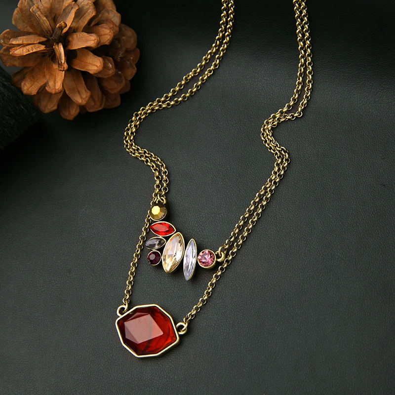 Новое поступление 2014 индивидуальная Мода индивидуальное Двухслойное ожерелье с