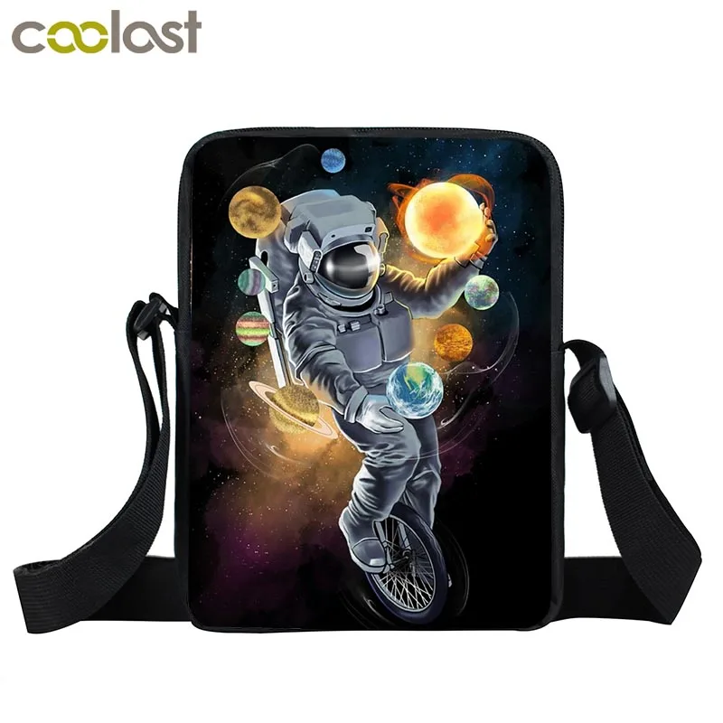 Космический корабль/астронавт/галактика мини сумка мессенджер женская сумки для