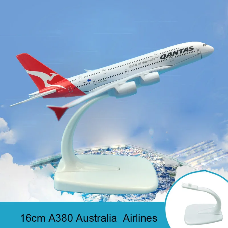 16 см A380 в австралийском стиле с трёхмерными чертёжами QANTAS модель самолета