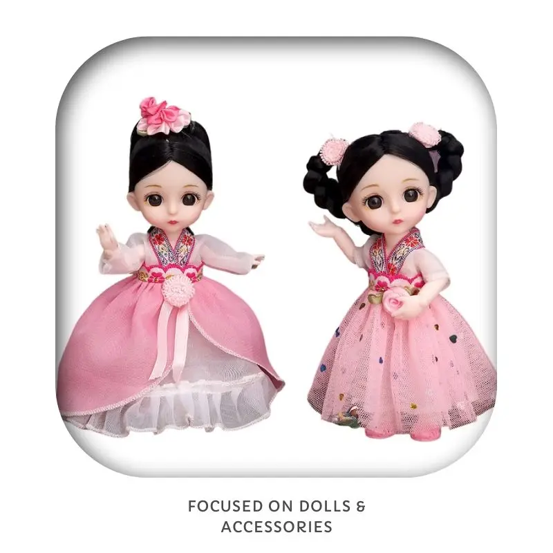 

Bjd Doll 16cm 13 Movable Jointed Doll 3D Big Eyes Mini Cute Princess Toys with Mold Face Gift for Girl Toys for Children