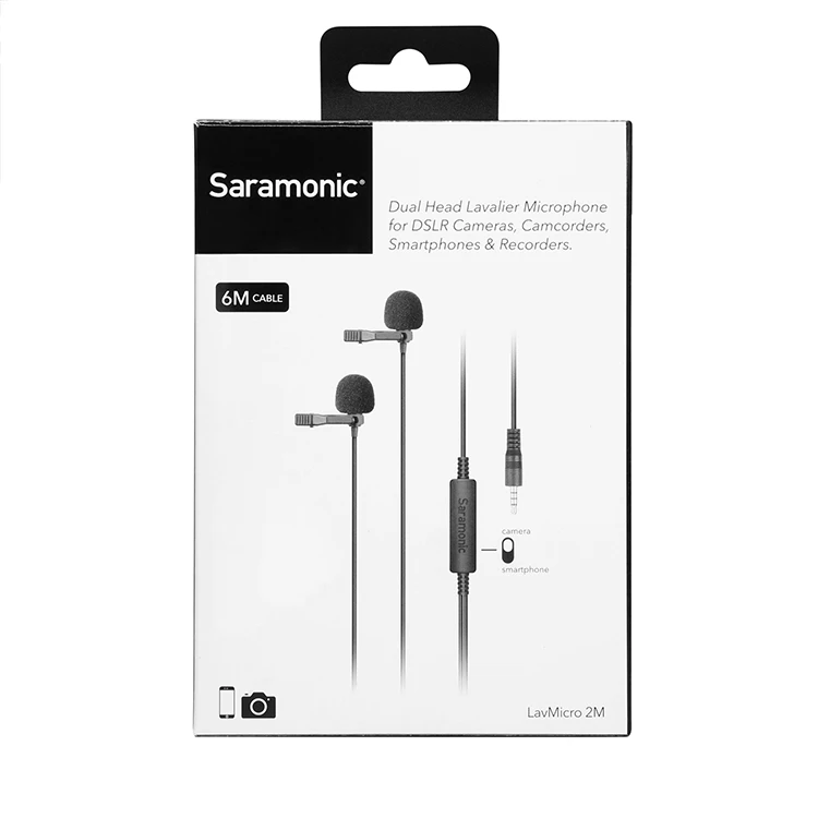 Saramonic LavMicro+ DC качество вещания петличный микрофон с контролем и входным управлением для компьютера тип-c IOS смартфон камера