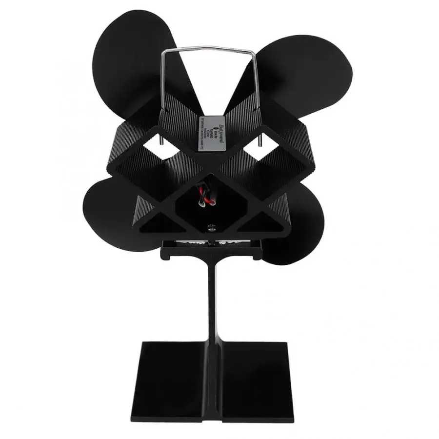 Портативный вентилятор с 4 лопастями экологичный для камина печи работающий от