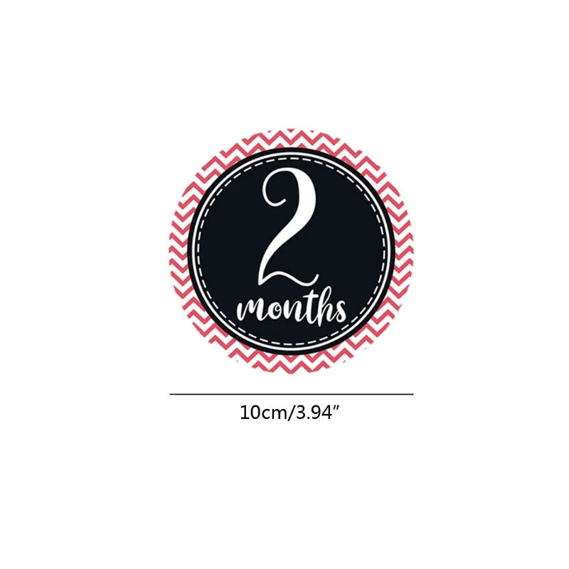 

12Pcs Baby Month Sticker Newborn Milestone Memorial Pregnant Women Monthly Sticker Kids Commemorative Card Photo Props