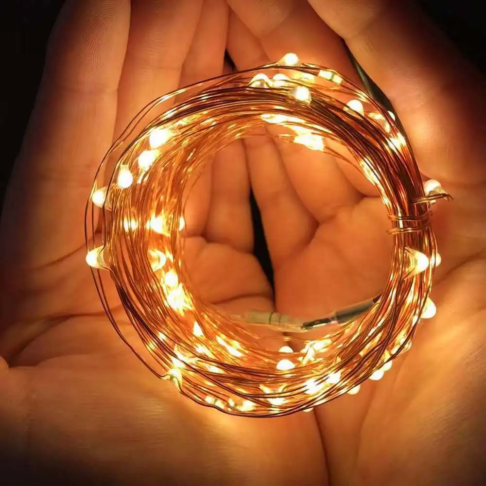 Светодиодная лента с питанием от батарейки AA 2 м/5 м/10 м декоративный светильник из