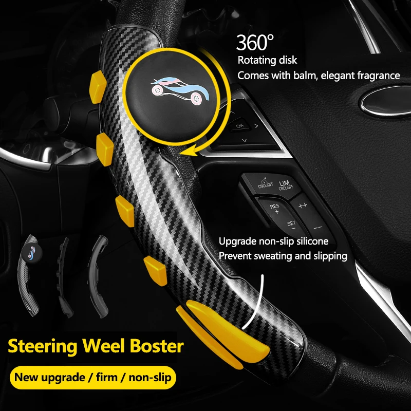 

3 Colors Universal Car Steering Wheel Cover Skidproof Auto Steering- Wheel Cover Anti-Slip Double Side Booster Car Accessories