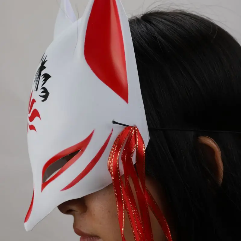 Маска унисекс из японской лисы с кисточками и колокольчиками 2020 | Тематическая