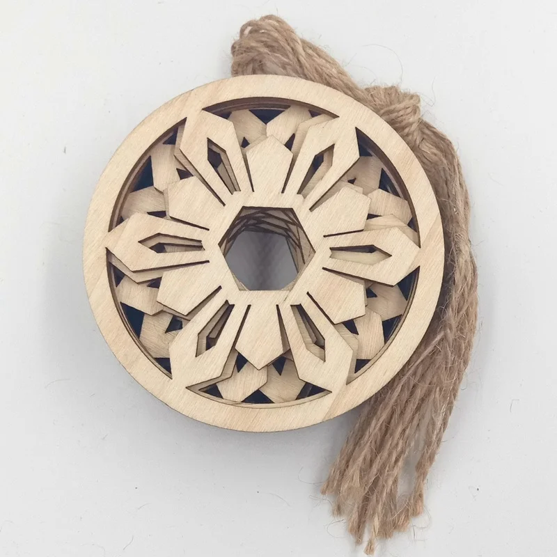 

20pcs Laser Cut Wooden Coaster Ornaments Unfinished Wood Tags Rustic Ornaments Plywood Coasters Cup Mat Placemats