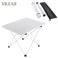 vilead 4 colors portable camping table aluminum ultralight folding waterproof outdoor hiking bbq camp picnic table desk stable