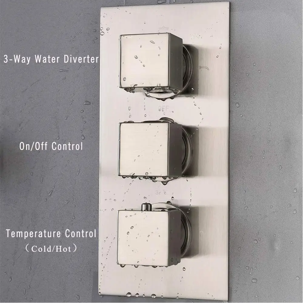 Роскошный латунный смеситель для душа в ванную комнату с распылителем