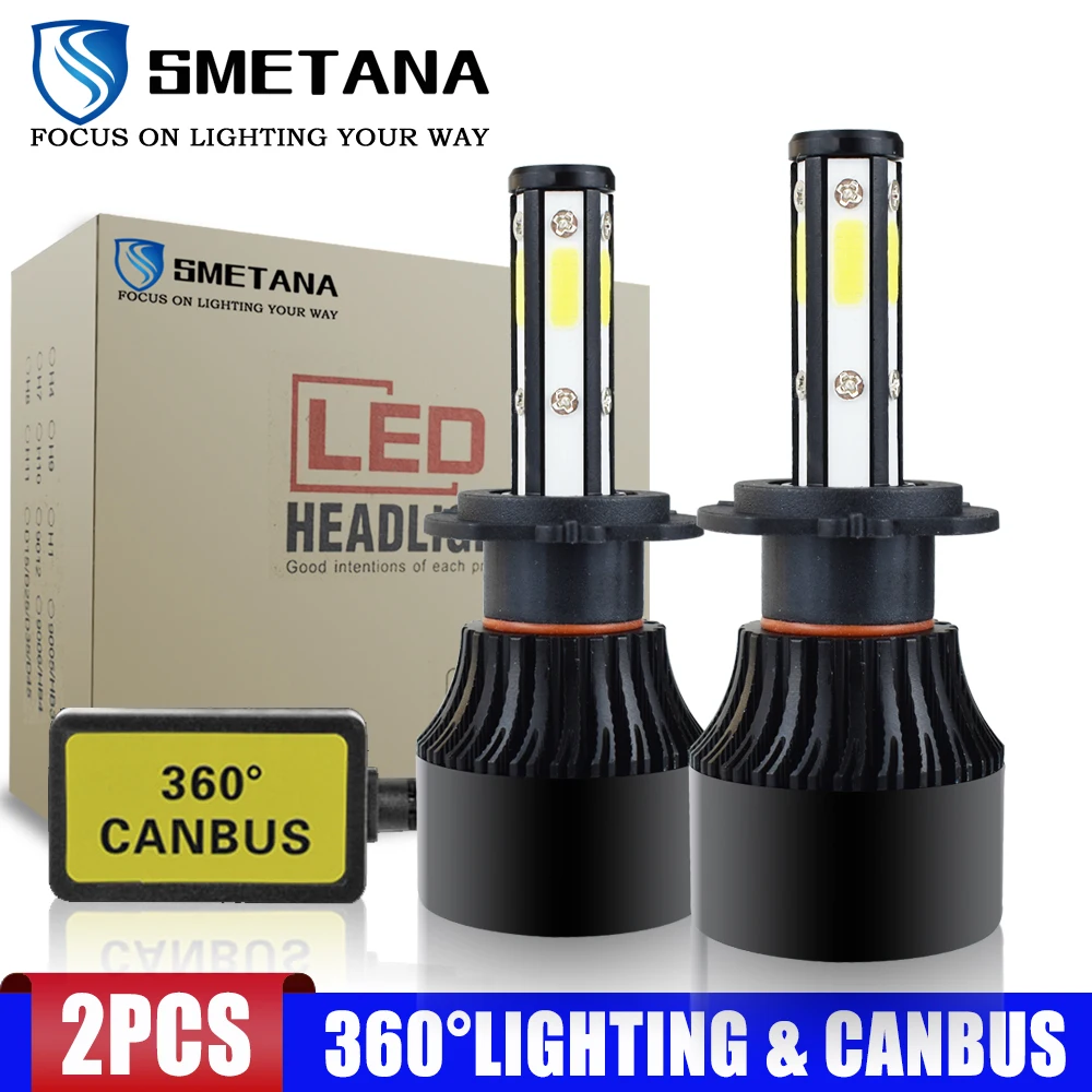 Светодиодные лампы для фар H7 чрезвычайно яркий Canbus с 360 градусами Shine H11 H4 H8 H9 9005