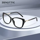ZENOTTIC кошачий глаз компьютерные очки оправа для женщин анти-синий светильник линзы для близорукости брендовые дизайнерские оптические очки по рецепту