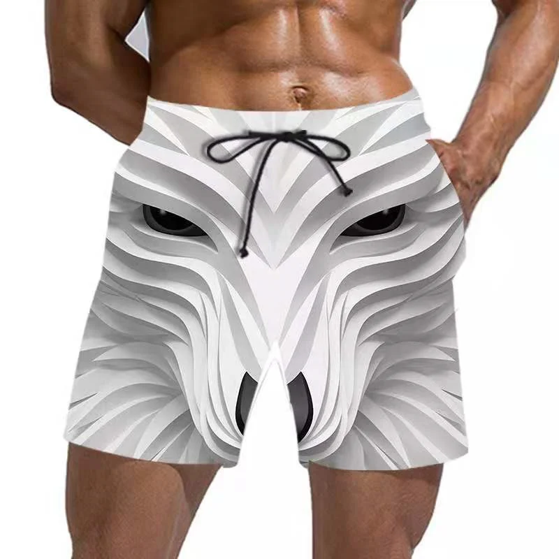 

2021 new men's animal-shaped beach shorts 3D pattern shorts men/women outdoor leisure sports shorts