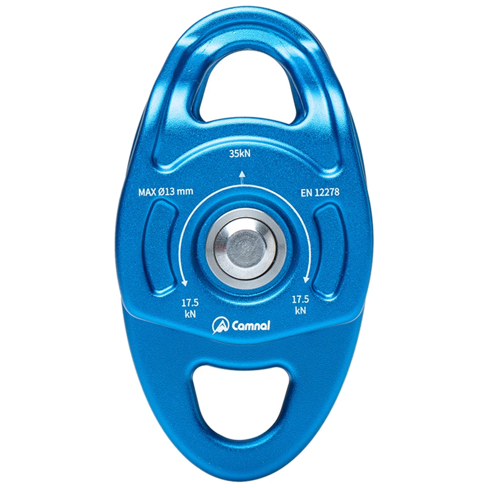 

CAMNAL Pulley Aluminum Double Sheave with Swing Plate for Outdoor Climbing Expansion Caving Rescue