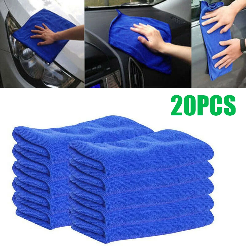 

Tool Car Cleaning Towel 20pcs 25*25cm Accessory Buffing Microfiber Rag
