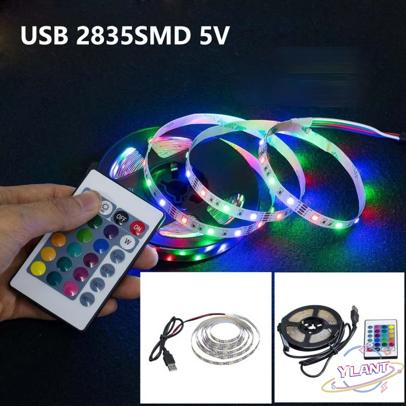 

SWT USB DC 5V Flexible LED Lamp LED Strip Light Tape Ribbon RGB 0.5M 1M 2M 3M 4M 5M TV Desktop Screen BackLight Diode Tape