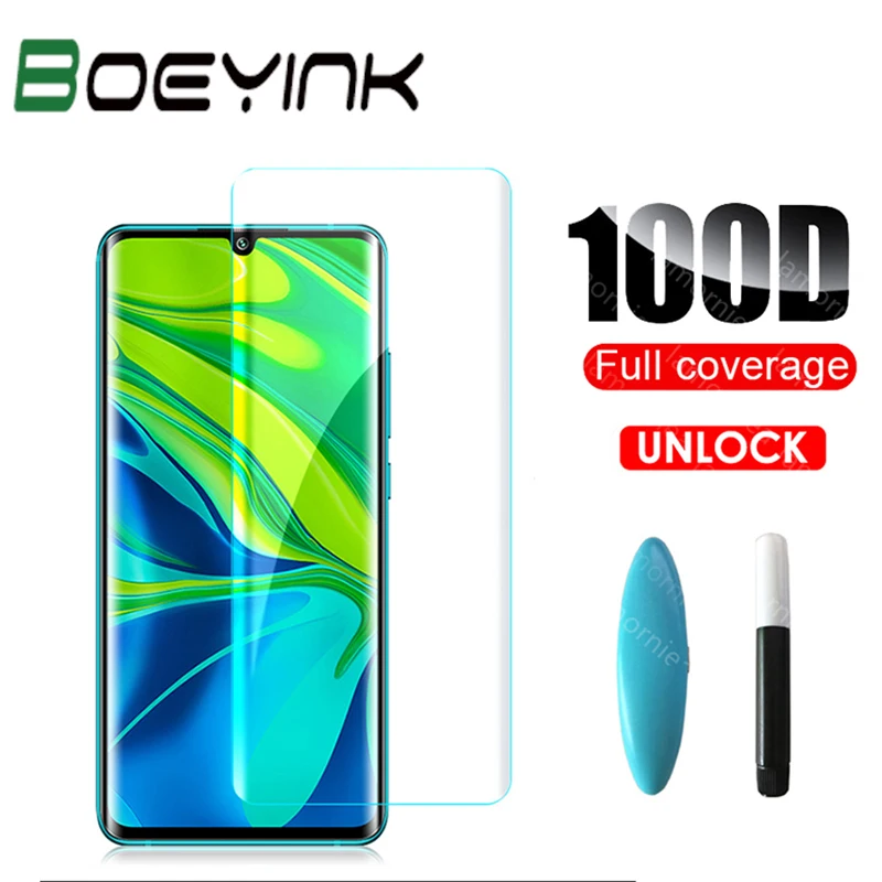 Закаленное УФ стекло для Xiaomi Mi Note 10 CC9 Pro Жидкий клей протектор экрана Xiomi Redmi note 8 8T
