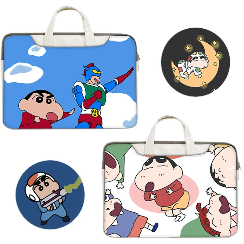 

Kawaii Anime Crayon Shin-Chan Laptop Bag 13-17.5 Inches for Notebook Computer Portable Computer Bag Case Nohara Xiaobai