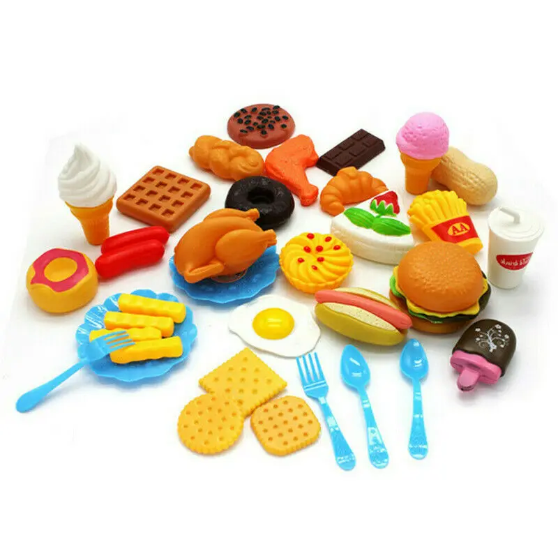 

34 шт. детская игрушка роль комплекты игрушечная кухня пиццы Нарезки Пищевых продуктов, подарки для детей