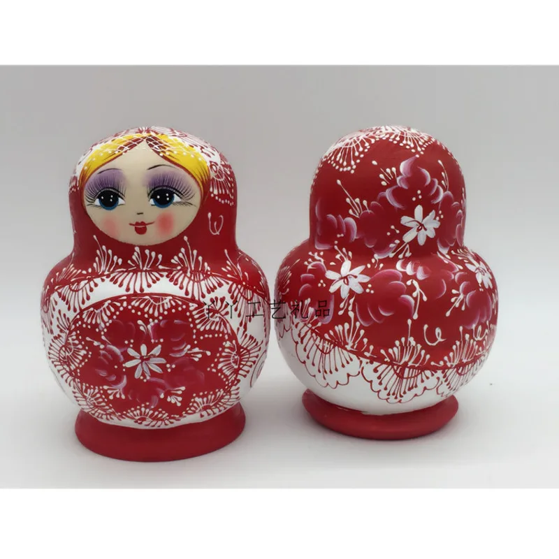 

Best Sale 10 Pcs/Set Walnut Russian Dolls Hand Painted Home Decor Birthday Gifts Baby Toys Nesting Dolls Wooden Matryoshka