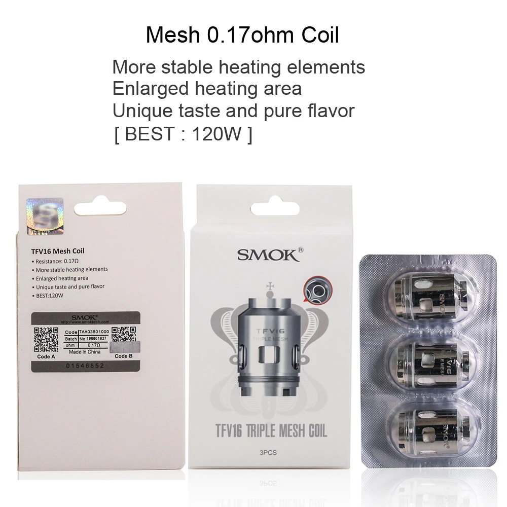 Оригинальный испаритель SMOK TFV16 с сопротивлением на головке резисторы