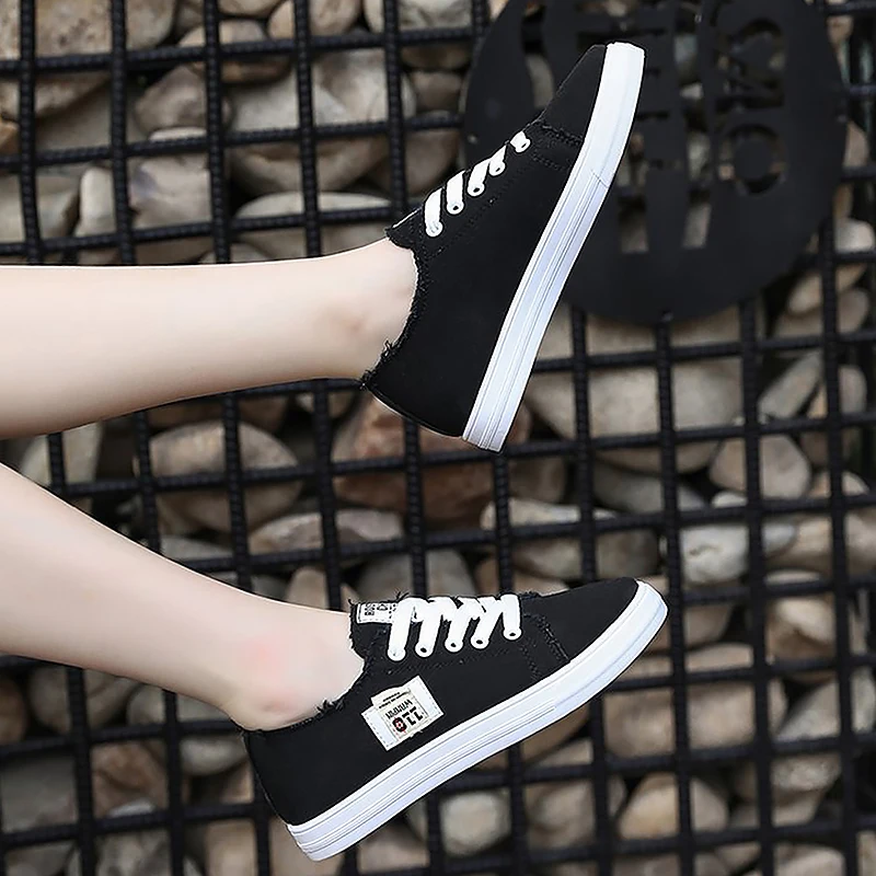 Women's Canvas Shoes 2020 summer jogging sports shoe White/Blue woman casual sneakers lace-up lightweight fashion Tenis feminino | Обувь