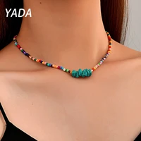 yada boho handmade clavicle chain presentsnecklace for women creative jewelry necklaces colorful beaded gift necklace se210051