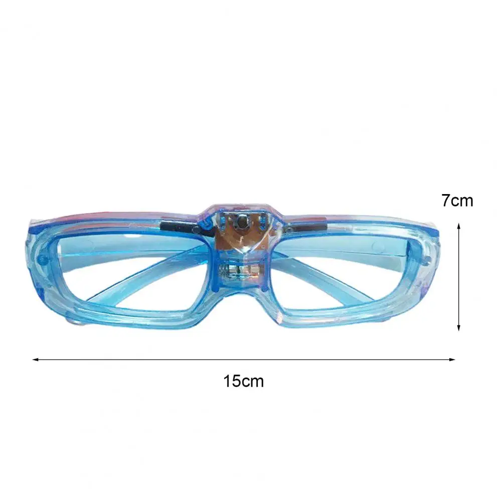 

1 Pair Creative Square Flashing Glasses Unisex Slotted LED Glowing Glasses Goggles Eyewear for Halloween Kids Party Toys